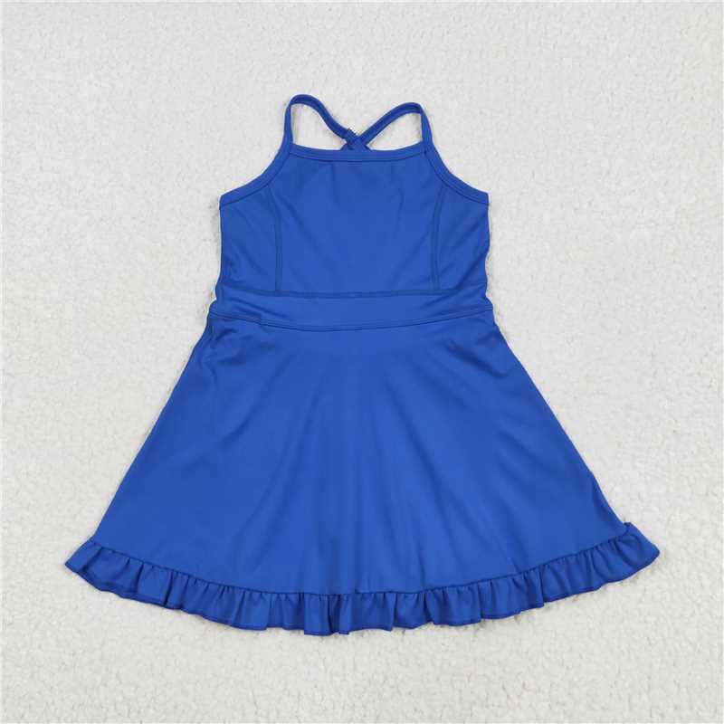 5 Colors Sibling Baby Girls Athletic Active Wear Knee Length Dresses 7.25