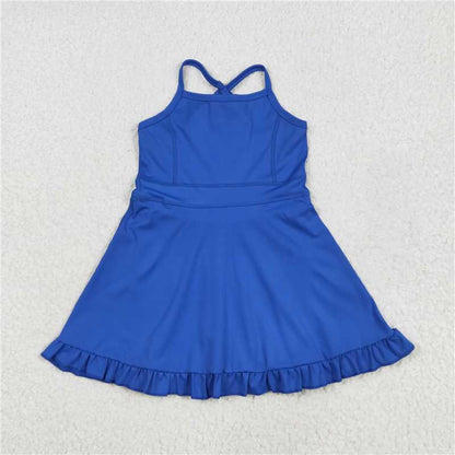 5 Colors Sibling Baby Girls Athletic Active Wear Knee Length Dresses 7.25