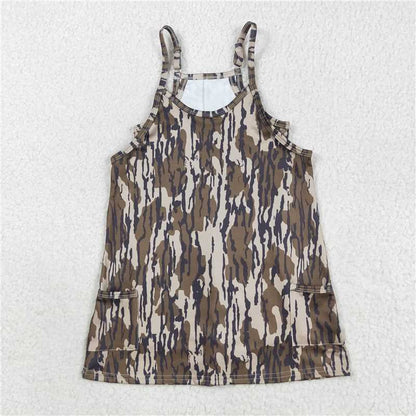 Sibling Baby Girls Straps Western Camo Shorts Yoga Active Dresses C9.2