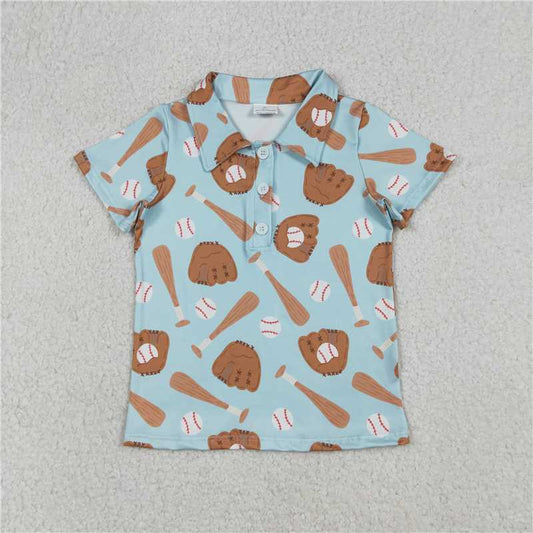 RTS BT1579 Baby Boys Top Baby Boys Baseballs Team Button Polo Shirts Top
