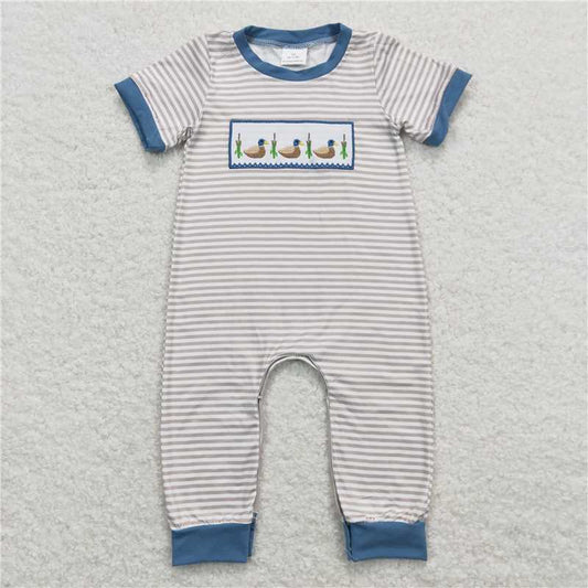 RTS SR0947 Baby Boys Romper Baby Infant Boys Duck Short Sleeve Rompers