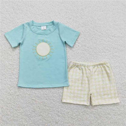 Baby Boys Sunshine Shirt Shorts Summer Brother Rompers Outfits Clothes Sets
