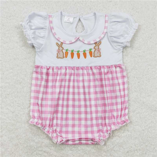 Sibling Baby Girls Easter Rabbit Carrots Rompers Dresses