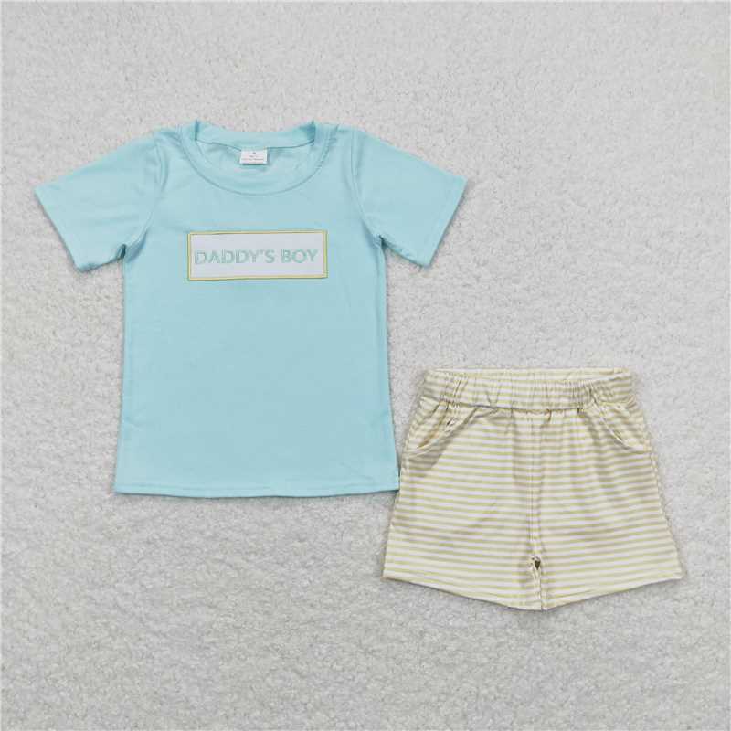 RTS BSSO0522 Baby Boys Daddy's Boy Shirt Shorts Clothes Sets