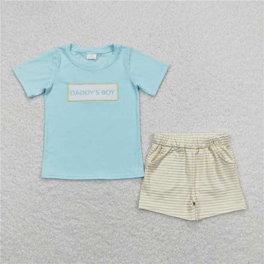 RTS BSSO0522 Baby Boys Daddy's Boy Shirt Shorts Clothes Sets