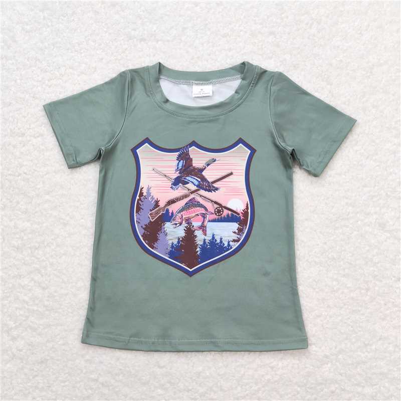 Baby Boys Clothes Sibling Duck Camouflage Short-sleeved Tops