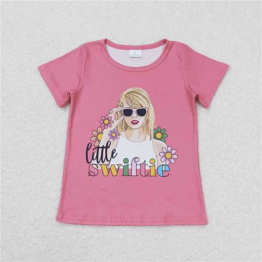 RTS GT0552 Baby Girls Little Flowers Short Sleeve Tee Shirt Singer Concert Tops
