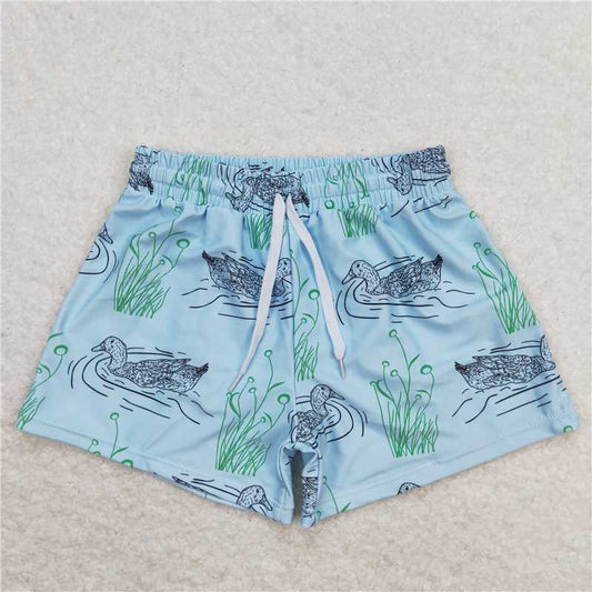 RTS S0361 Baby Boys Shorts Baby Boys Summer Green Mallard Ducks Trunks Swimsuits Swimwear