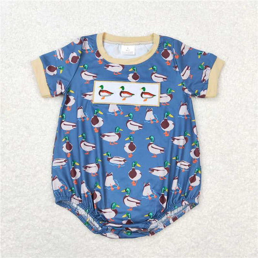 RTS SR1134 Baby Boys Romper Baby Infant Boys Duck Short Sleeve Rompers