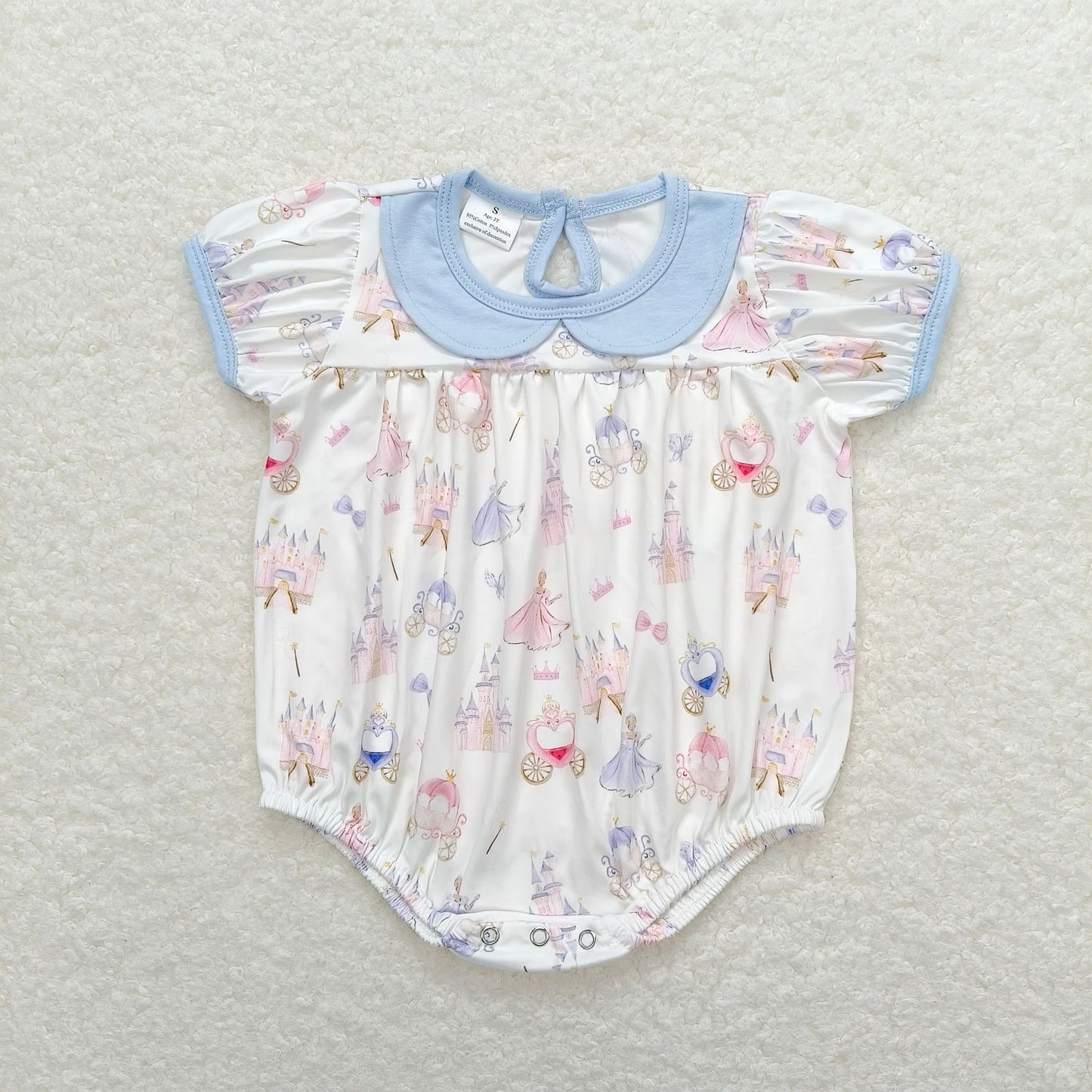 Baby Girls Princess Castle Sibling Rompers Clothes Sets