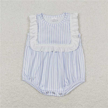 Baby Girls Boys Toddler White Stripes Sibling Rompers Clothes Sets