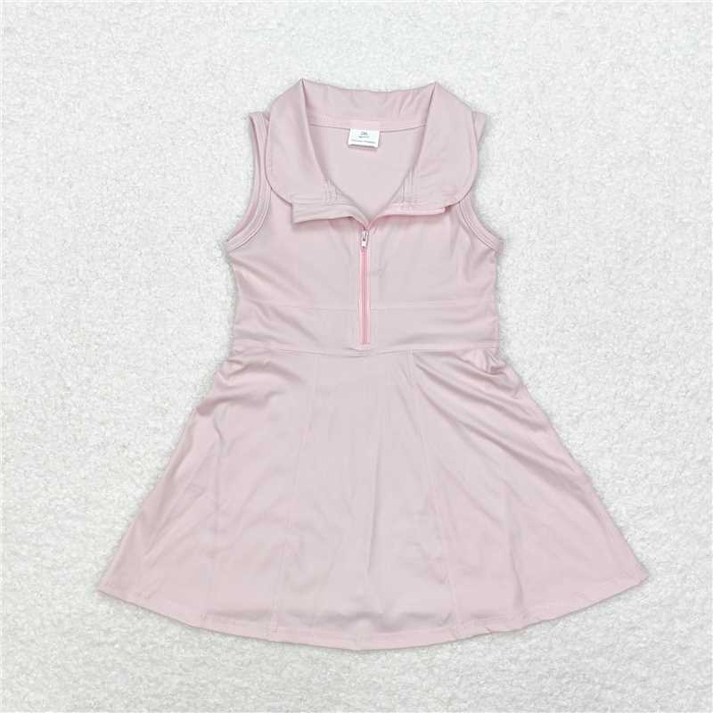 Baby Girls Sibling Zipper Yoga Knee Length Active Wear Athletic Dresses