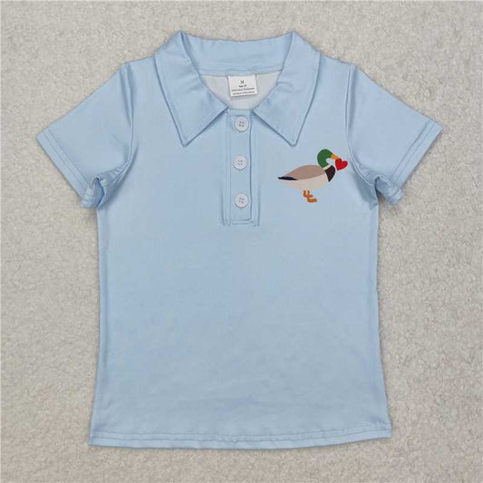 RTS BT1106 Baby Boys Top Baby Boys Duck Heart Short Sleeve Pullovers Tops