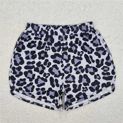 Sibling Adult Women Western Camo Leopard Yoga Summer Shorts 5.24