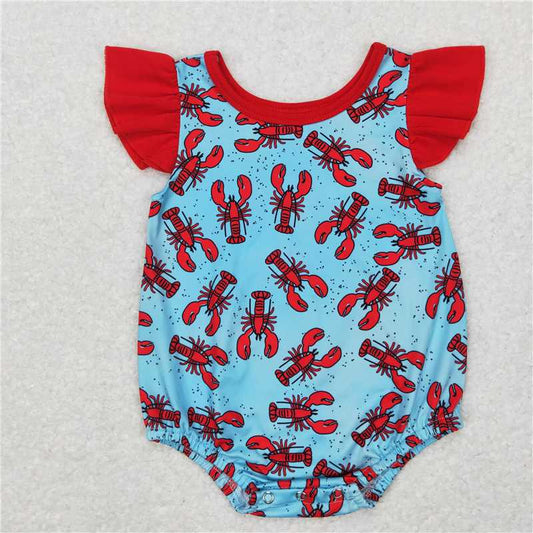 Sibling Baby Girls Crawfish Rompers Dresses