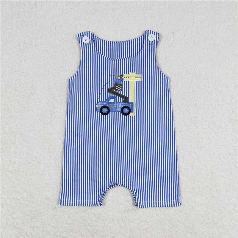 Baby Boys Construction Line Man Sibling Rompers Clothes Sets
