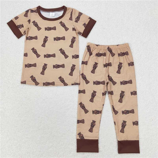 RTS BSPO0444 Kids Summer Top With Long Pants Baby Boys Camo Duck Call Shirt Pants Bamboo Pajamas Clothes Sets