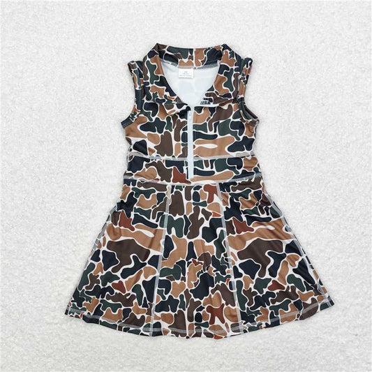 Baby Girls Sibling Camouflage yoga Athletic Dresses