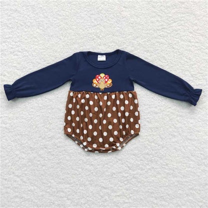 Baby Girls Thanksgiving Sibling Turkey Fall Clothes Sets