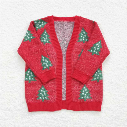 Baby Girls Sibling Clothes Christmas Long Sleeve Sweater Cardigan