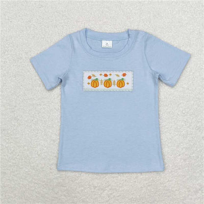 Sibling Girls Boys Pumpkin Leaves Shirts Dresses