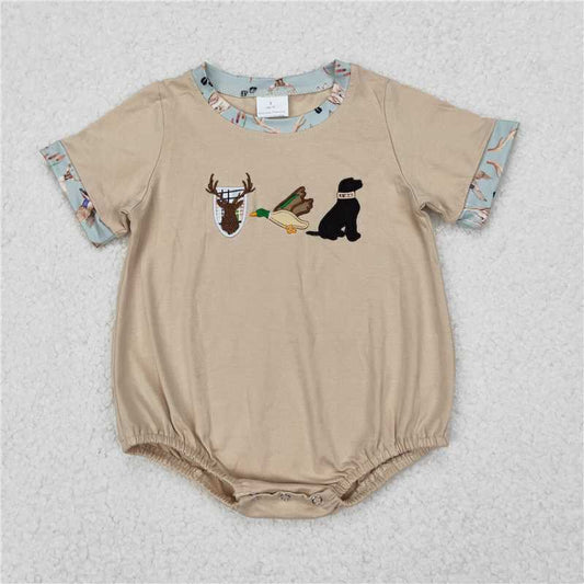 RTS SR2338 Baby Boys Romper Baby Infant Boys Hunting Deer Duck Dog Rompers