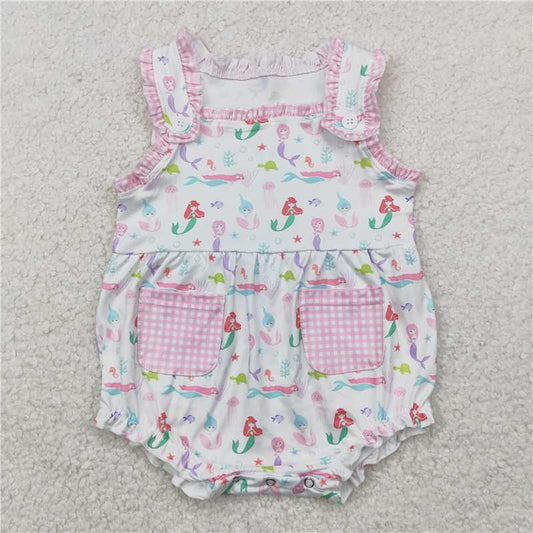 RTS SR2880 Baby Infant Girls Straps Rompers Cute Baby Girl Outfit Infant Clothing