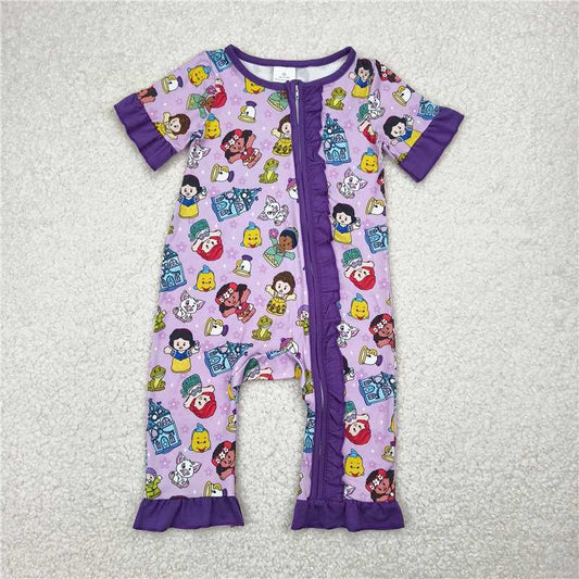 RTS SR2870 Baby Infant Girls Zip Rompers Soft Comfortable Cotton Outfit for Little
