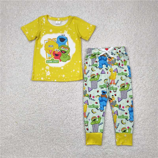 RTS BSPO0314 Kids Summer Top With Long Pants Baby Boys Street Duck Shirt Pants Boutique Outfits Clothes Sets