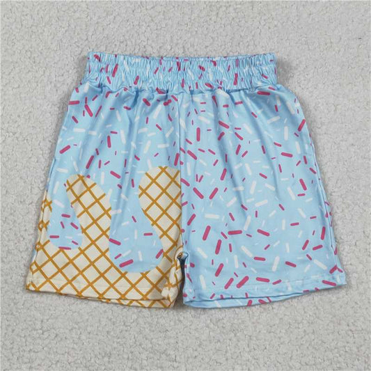 SS0635 Baby Girls Blue Drip Sprinkles Team Pockets Shorts Bottom C12.10