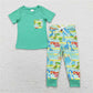 Sibling Brother Baby Boys Dinosaurs Pocket Tee Tops Pants Clothes Sets