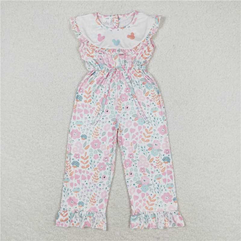Baby Girls Pink Floral Mouse Shirt Sibling Designs Clothes Sets