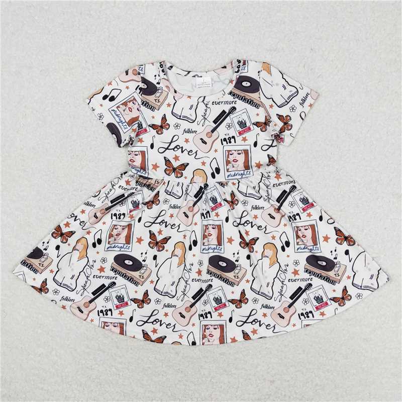 Baby Girls Pop Singer Sibling Sister Knee Length Dresses