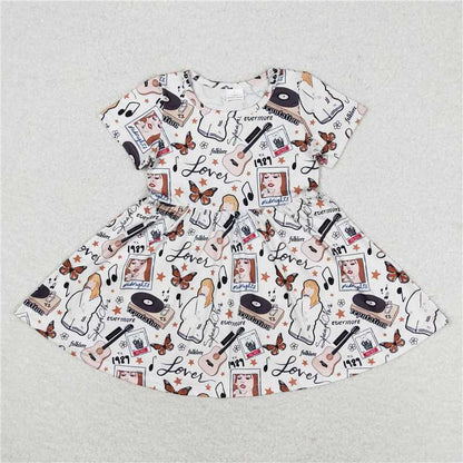 Baby Girls Pop Singer Sibling Sister Knee Length Dresses