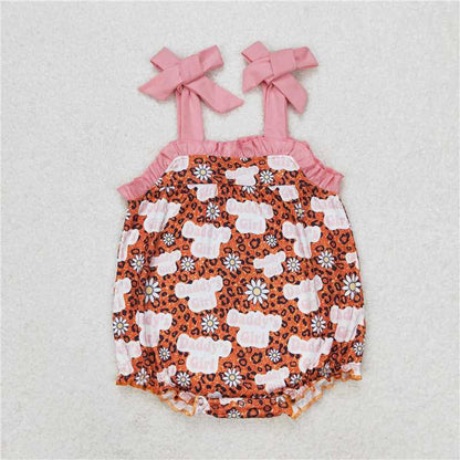 RTS Baby Girls Daddy's Girl Leopard Sibling Rompers Clothing Sets