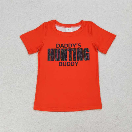 RTS BT0672 Baby Boys Top Baby Boys Daddy's Hunting Buddy Short Sleeve Tee Shirts Tops