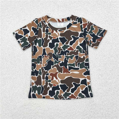 3colors Sibling Baby Boys Camouflage Short Sleeve Tee Shirts Tops