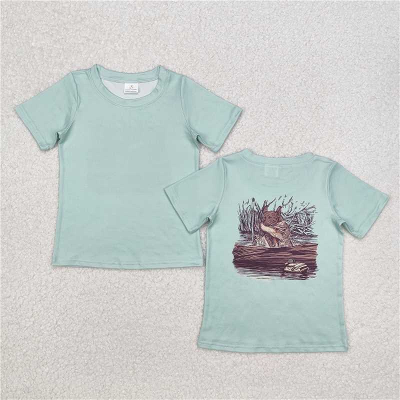 Sibling Baby Boys Hunting Duck Short Sleeve Tee Shirts Tops 4.18