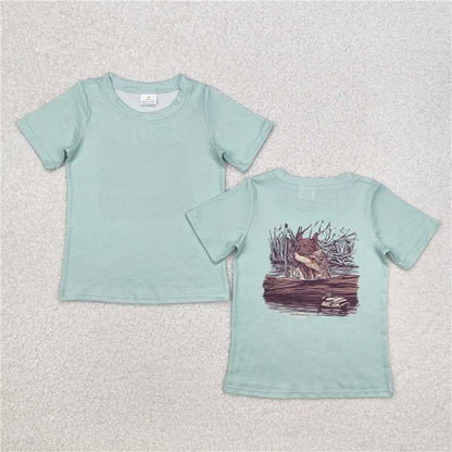 Sibling Baby Boys Hunting Duck Short Sleeve Tee Shirts Tops 4.18