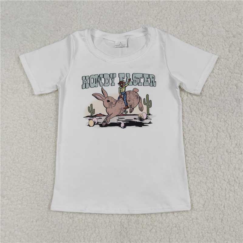RTS BT0559 Baby Boys Top Baby Boys Howdy Easter Rabbit Cactus Tee Shirts Tops