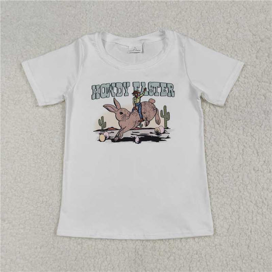 RTS BT0559 Baby Boys Top Baby Boys Howdy Easter Rabbit Cactus Tee Shirts Tops