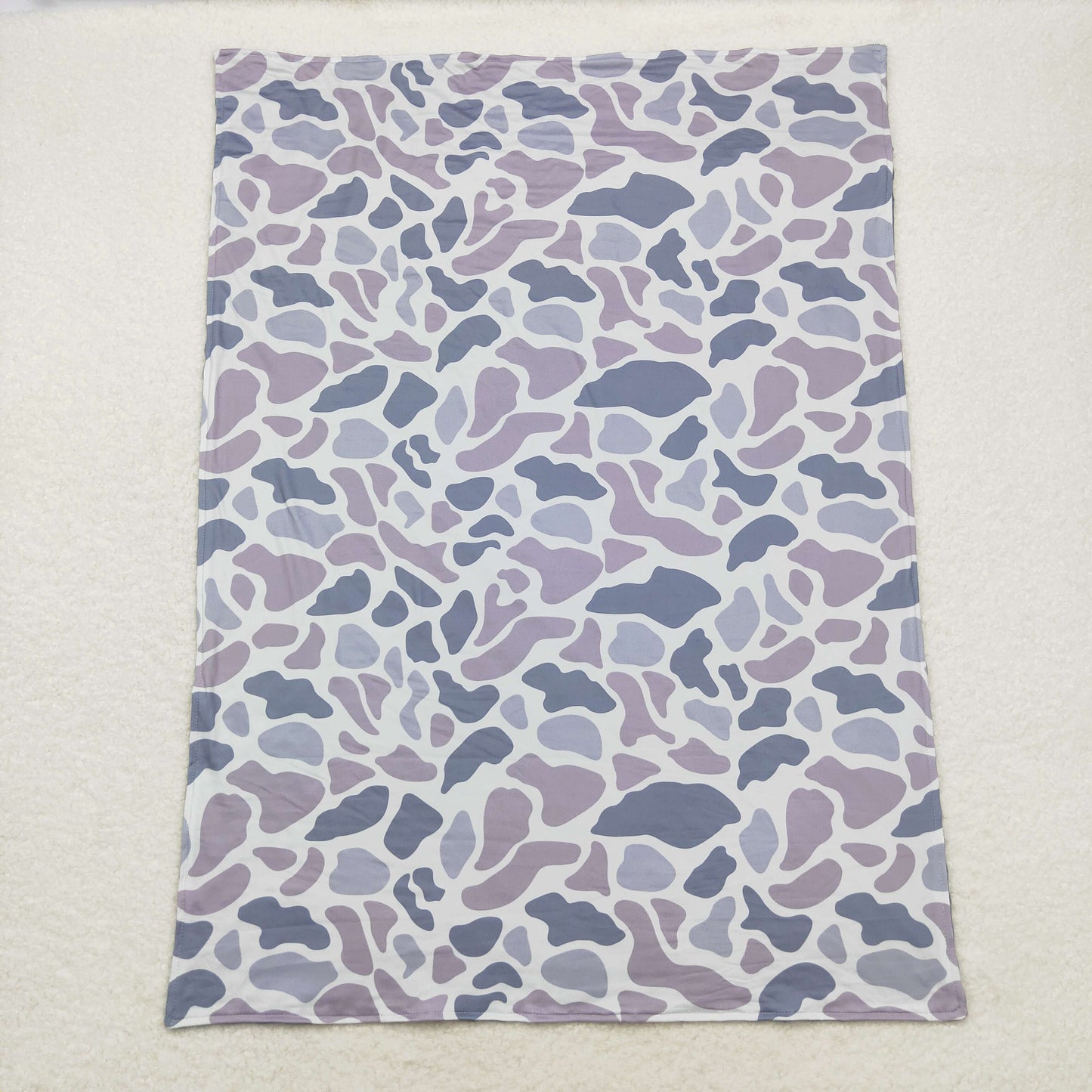 BL0145 Grey and blue camouflage baby blanket