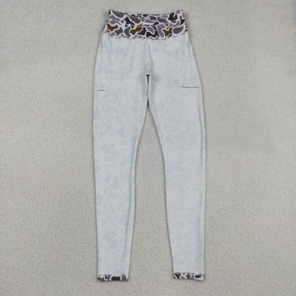 P0897 Adult Women Southern Lavender Camo Yoga Active Legging Pants Bottom C11.26