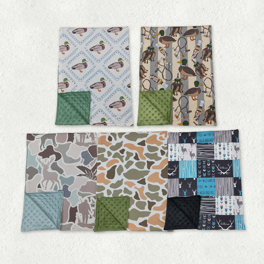 Sibling Baby Kids Camo Ducks Hunting Bows Blankets C10.27