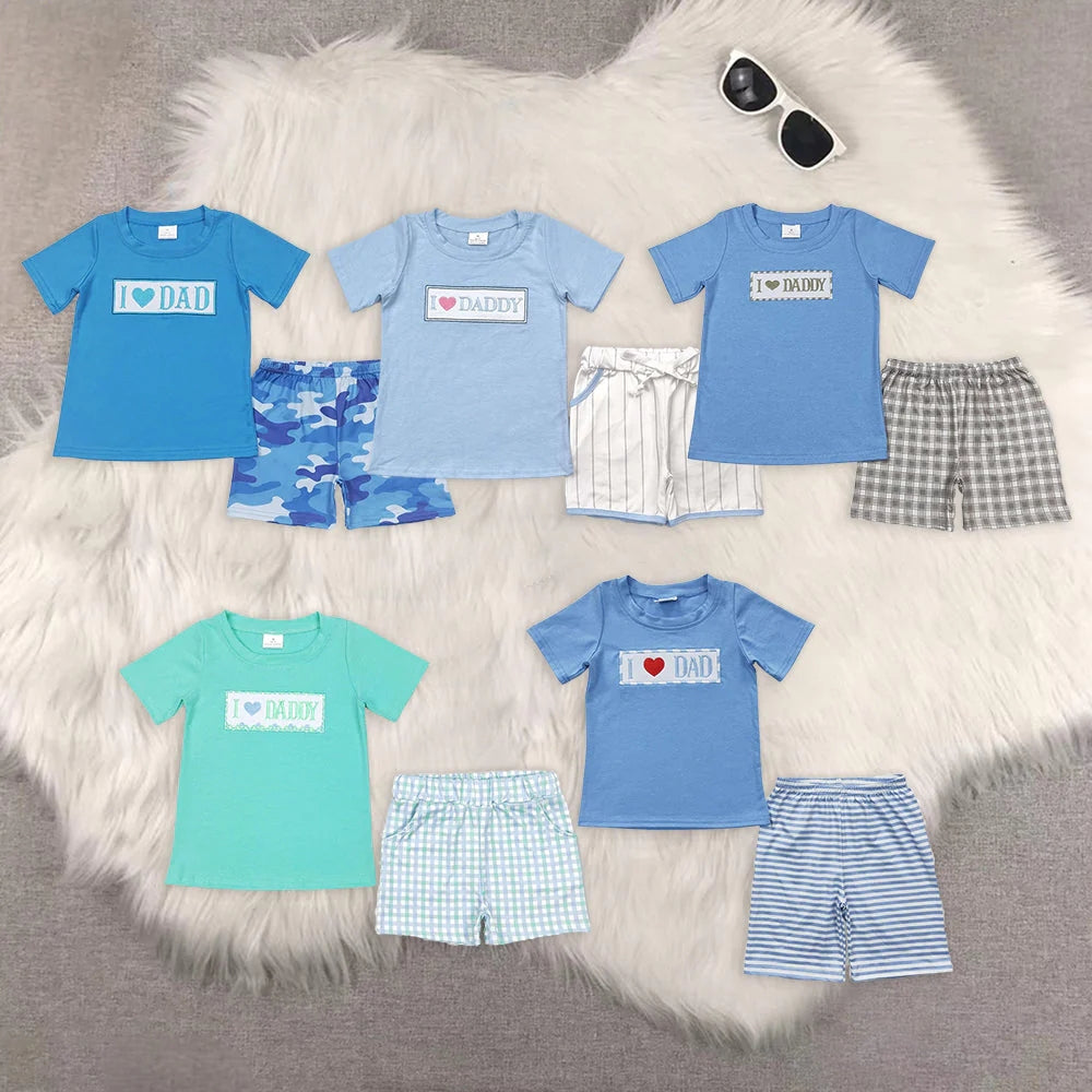 Sibling Baby Boys I love Dad Summer Shorts Clothes Sets 5.20