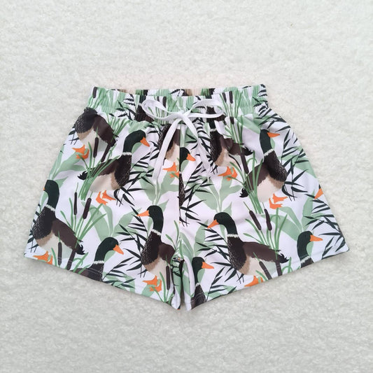 S0267 Boys duck white swim trunks