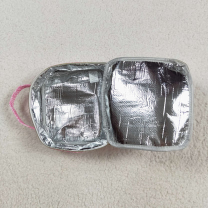 BA0310 Baby Girls Pink Bows Plaid Ruffle School Bags Lunch Boxes 8.4