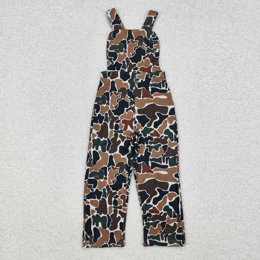 SR1988 Baby Boys Dark Brown Camo Straps Jumpsuit