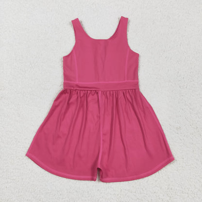 SR3022 Baby Girls Hot Pink Sleeveless Yoga Jumpsuit 5.22