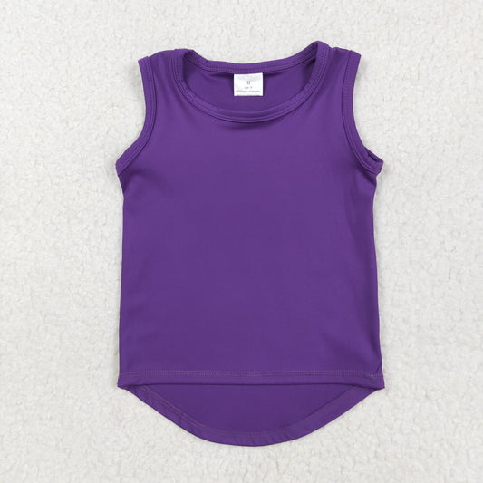 GT0996 Baby Girls Purple Sleeveless Yoga Active Tee Shirts Vest  5.13
